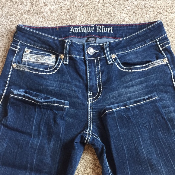 Antique Rivet Skinny Jeans - Picture 2 of 5